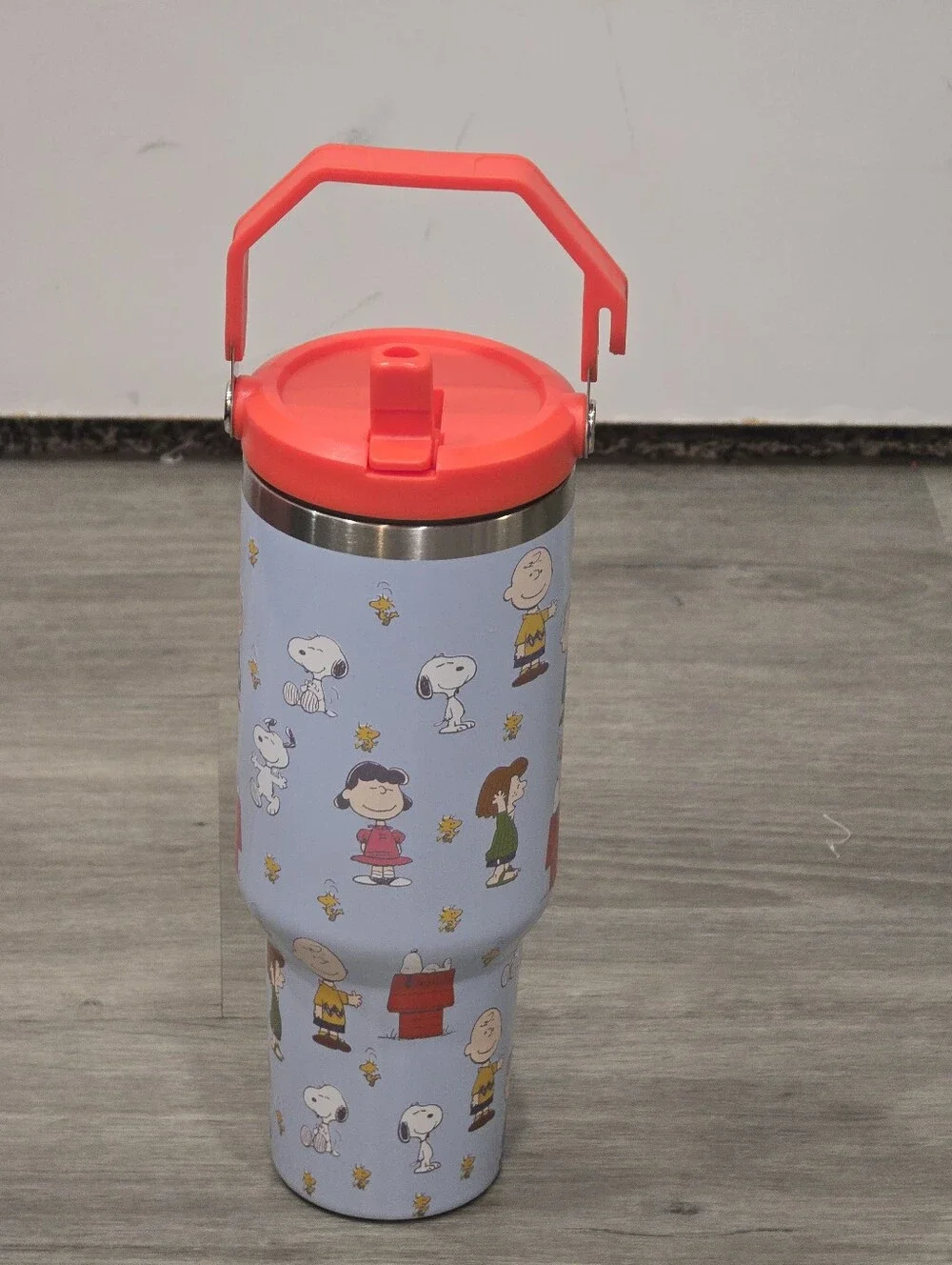 Peanuts Snoopy & The Gang Stainless Steel 40oz Tumbler w/Pop Up Straw